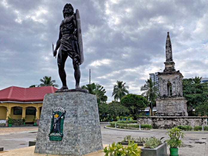 Lapu-Lapu stands proudly at the Mactan Shrine