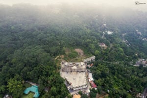 A foggy day at Temple of Leah in the lush hills of Busay, Cebu, stands as a grand testament to undying love and devotion, offering breathtaking views and majestic architecture.