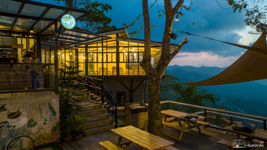 The newly opened "Glass House" at Charlie's Cup Cebu offers magnificent views of the mountains.