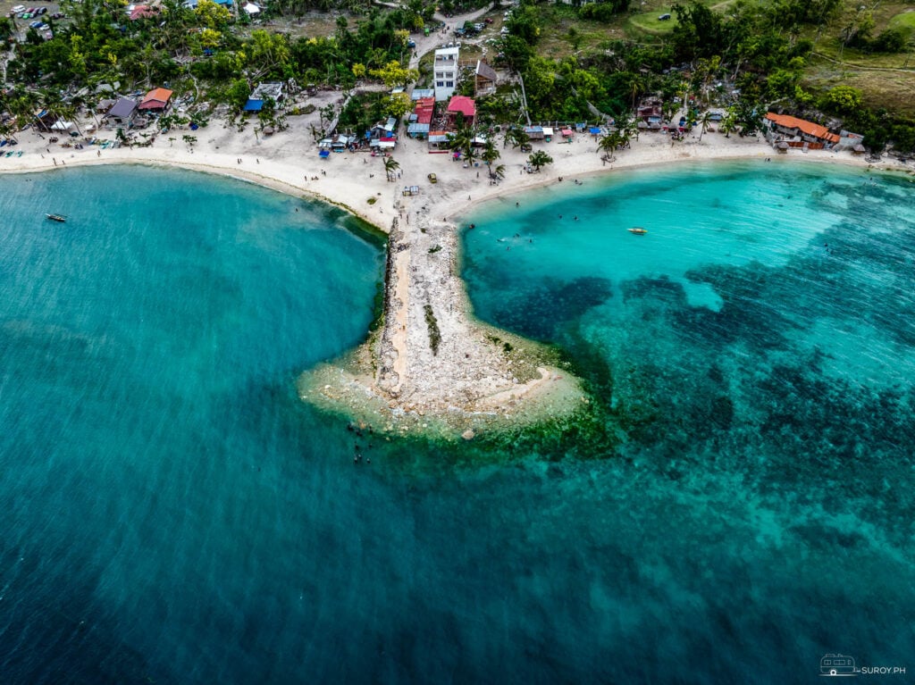An aerial view of Lambug Beach Resort in Badian Cebu.