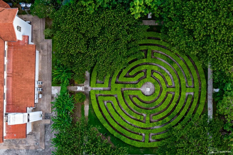 A bird's eye view of The Labyrinth. A unique Maze Garden in Toledo City.