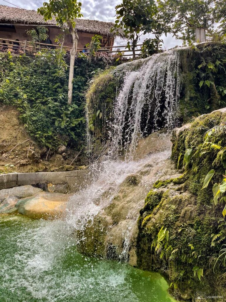 The water resembles a waterfall which is unique to this mountain terraces inspired resort.