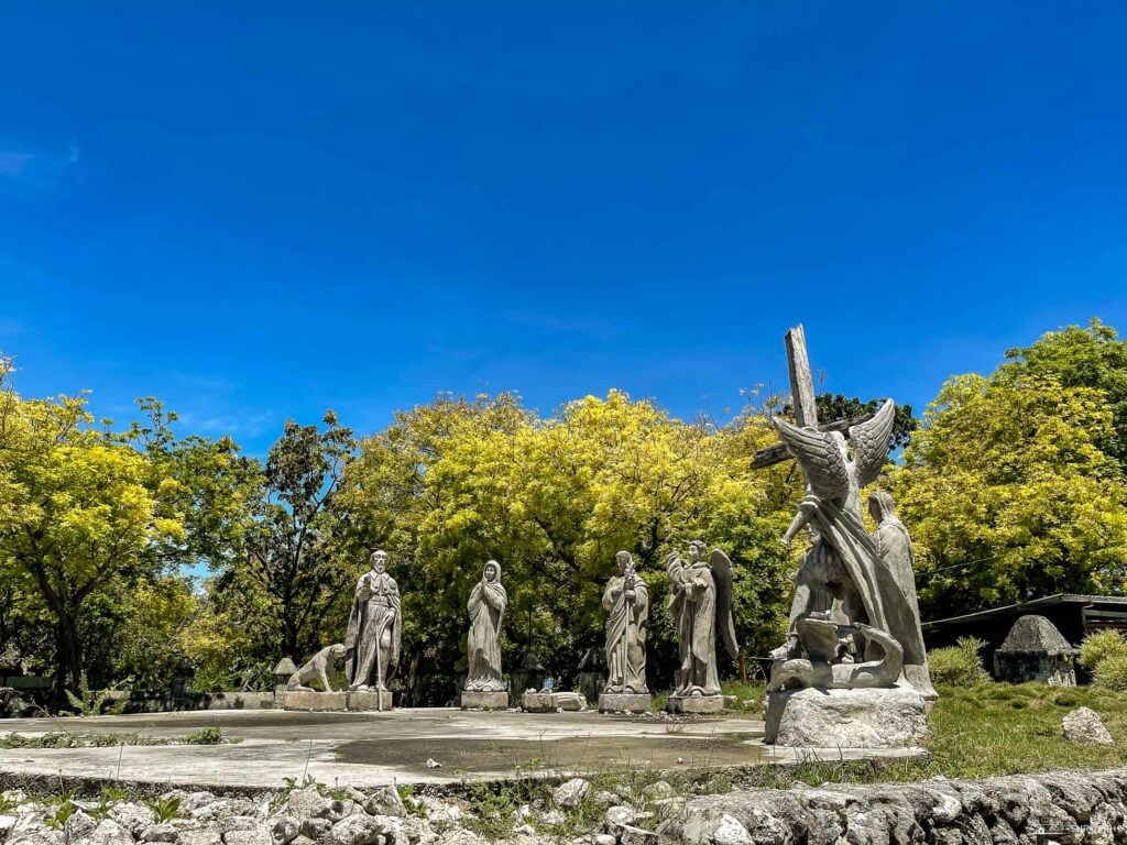 Angels praying in the holy ground in Oslob Baywalk.