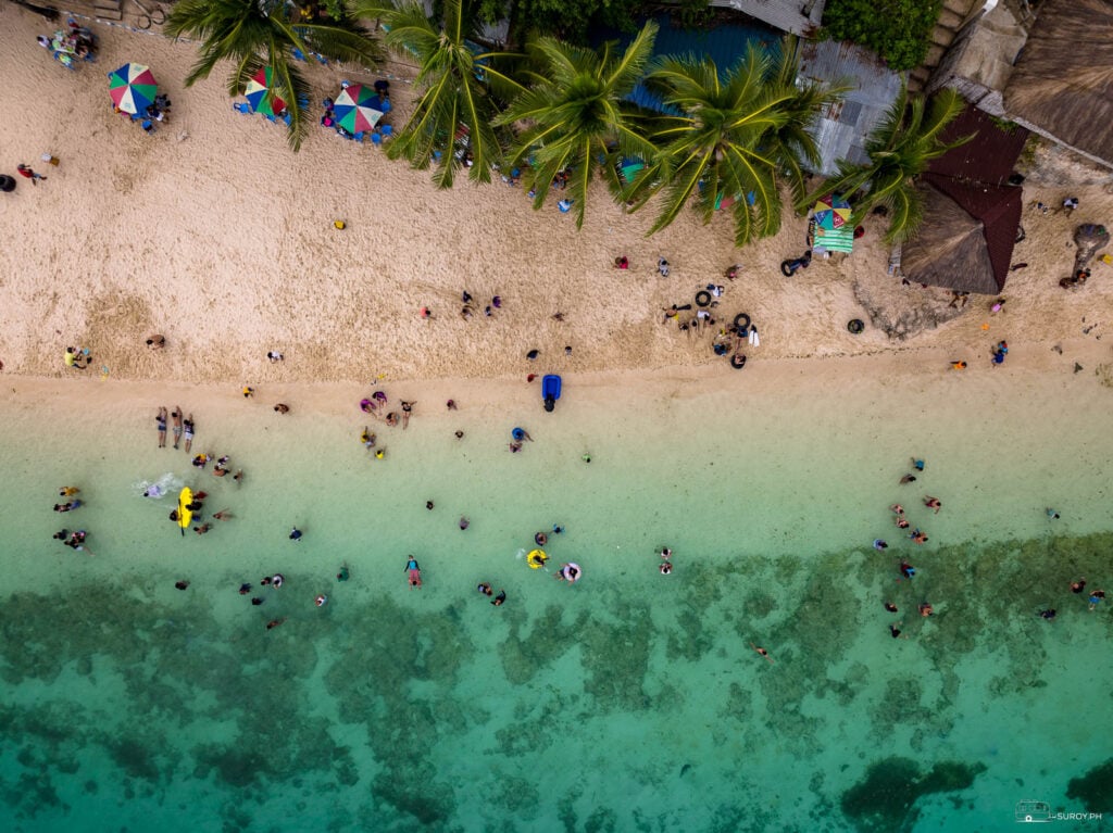 The beach can get crowded, especially during weekends, when locals and foreign tourists flock to the area looking for a quick dip.