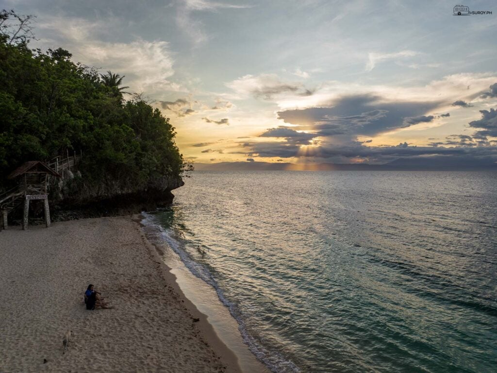 Sunsets are amazing at the white beaches of Hermit's Cove. 