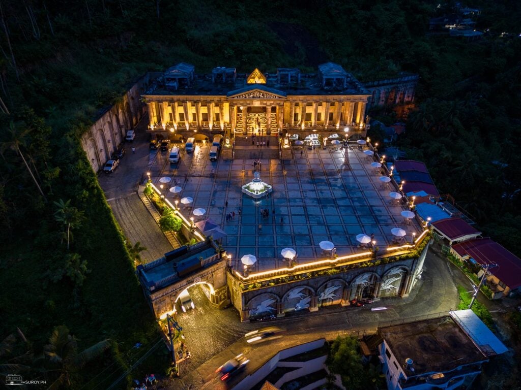 Temple of Leah at night. 