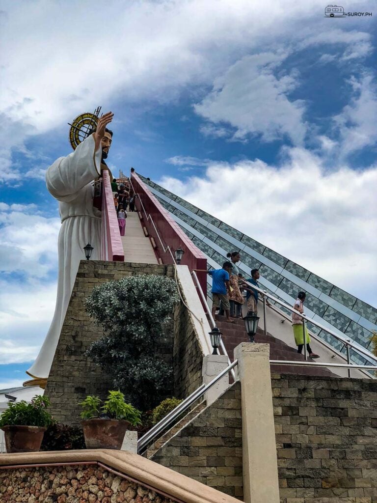 The 200-step stairs lead up to the heart of Jesus Christ in the Divine Mercy Shrine in Cagayan De Oro.