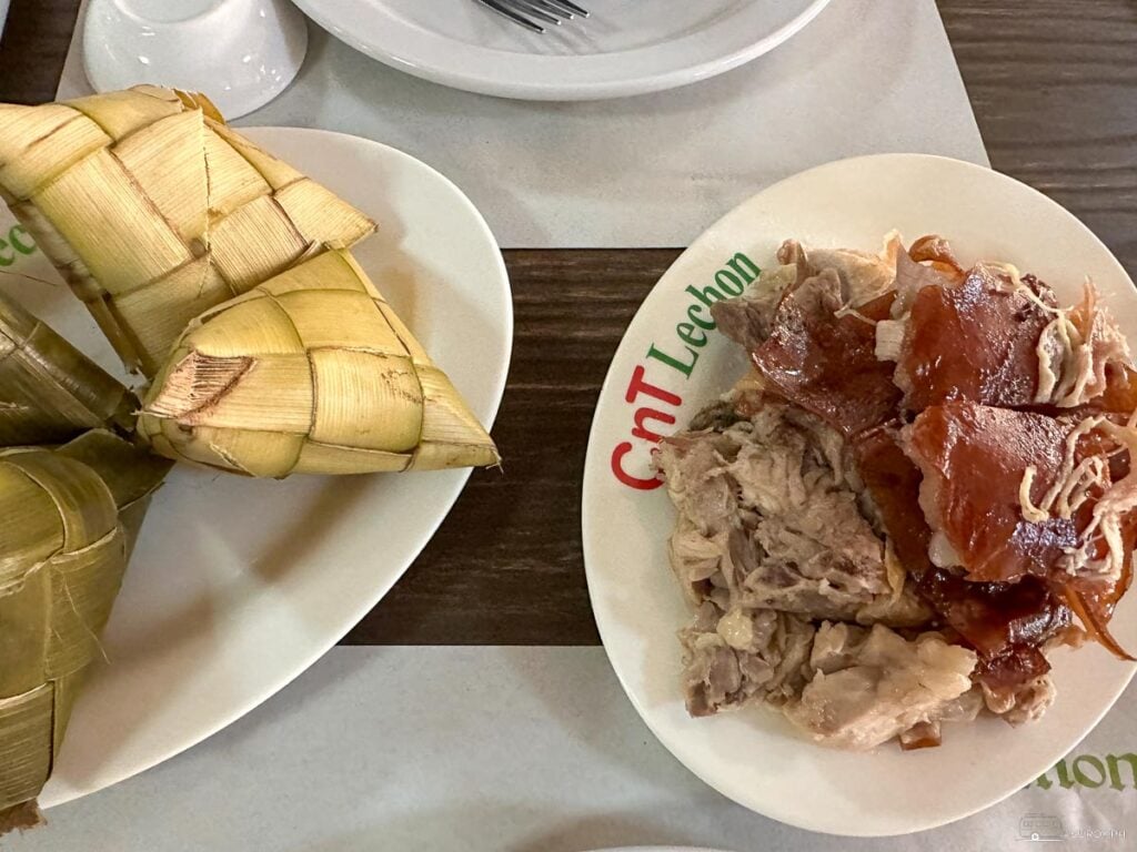 Lechon paired with "puso" (hanging rice) served in CNT, one of the OG lechon restaurant. 