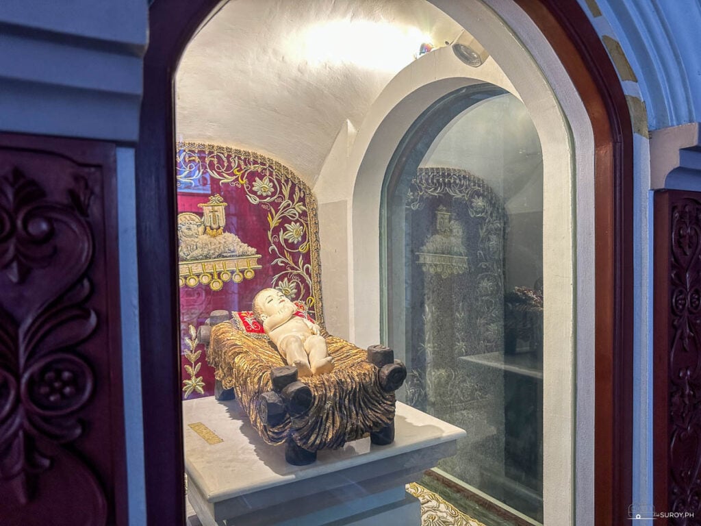Image of the infant baby Jesus inside the Basilica.