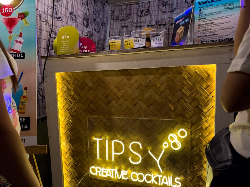 Indulge in the artistry of mixology at Tipsy, where every cocktail at Sugbo Mercado is a masterpiece waiting to be sipped.