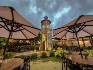 Parola Seaview Restaurant shines beautifully at night.