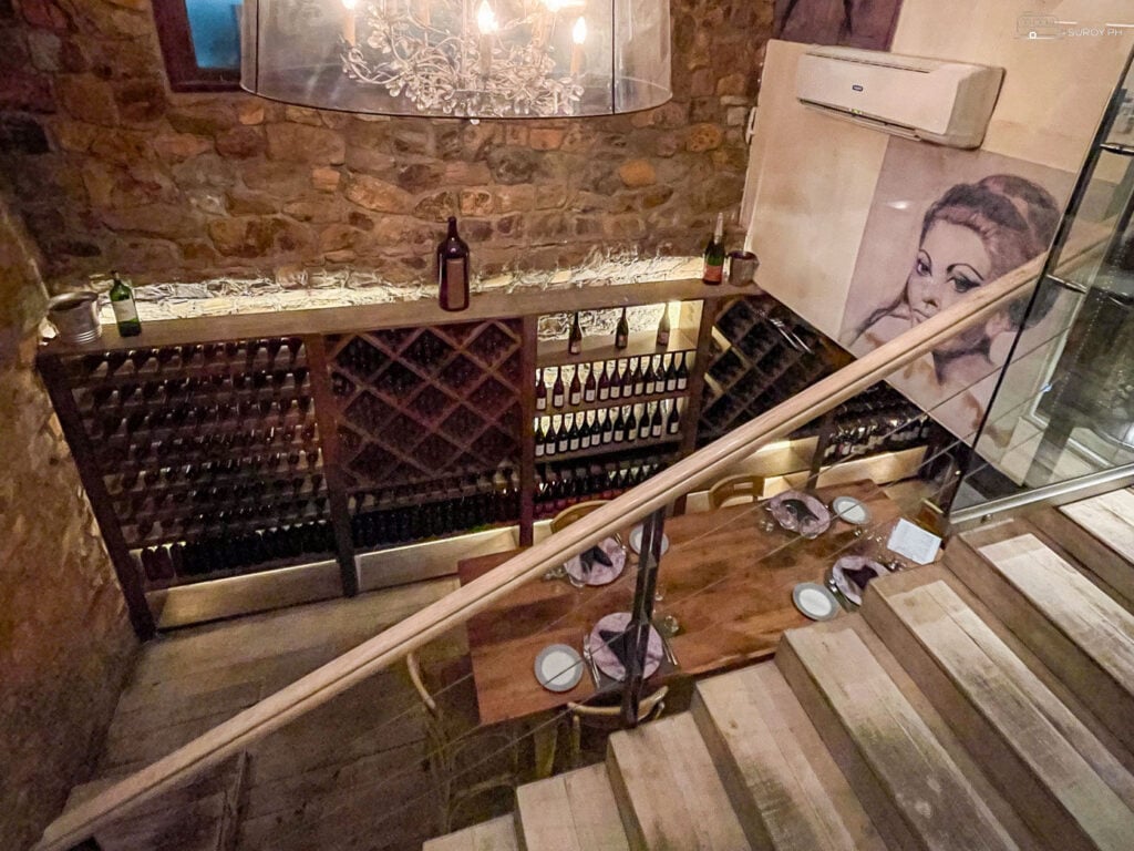 Wine Cellar: The beautifully designed wine cellar offering a selection of fine wines to complement your dining experience.