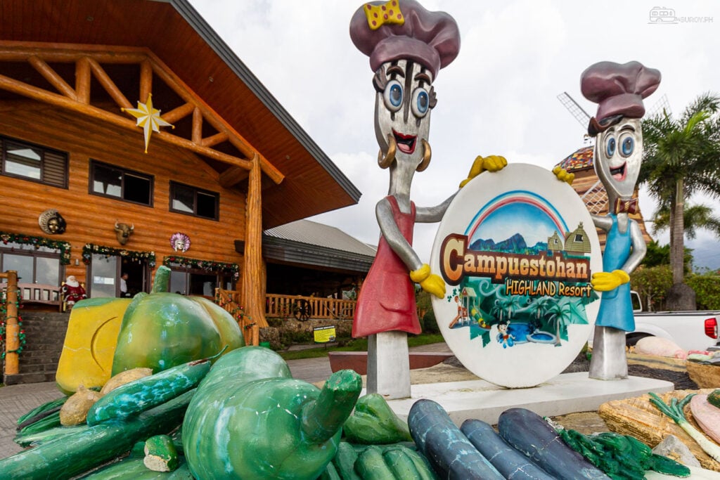 Entrance Sign: Welcome to Campuestohan Highland Resort in Bacolod, where whimsical charm and thrilling adventures await every guest.