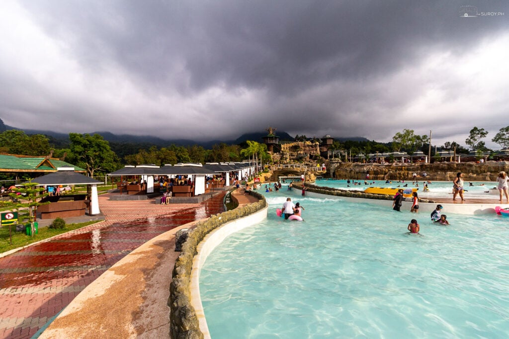 Make a splash in the wave pool and enjoy endless aquatic fun amidst the stunning mountain backdrop.