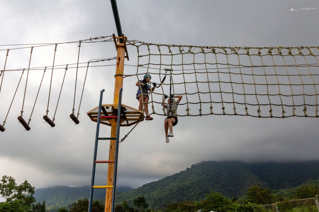 Conquer your fears and swing across the rope course, surrounded by the stunning mountain scenery.