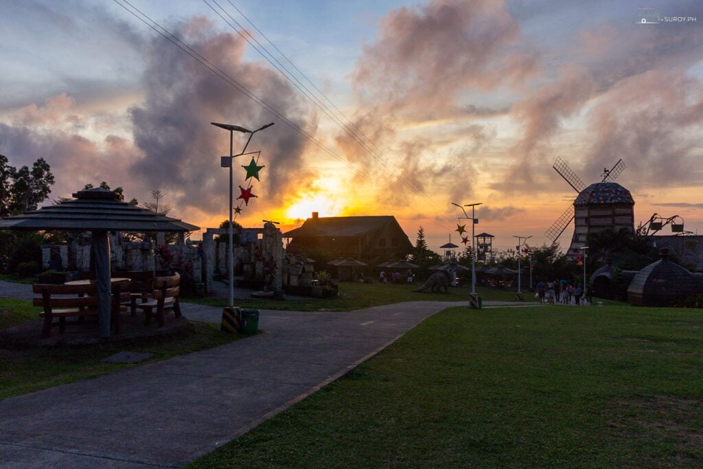 Experience the magic of sunset where the golden hues of the sky create a picturesque backdrop for an evening stroll.