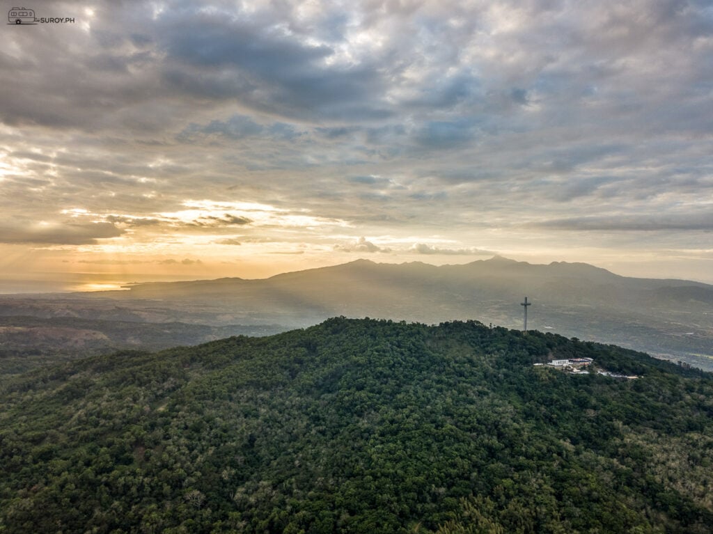 Aerial View of Mt. Samat: “A breathtaking view of the Cross of Mt. Samat, standing tall as a symbol of courage and sacrifice.”