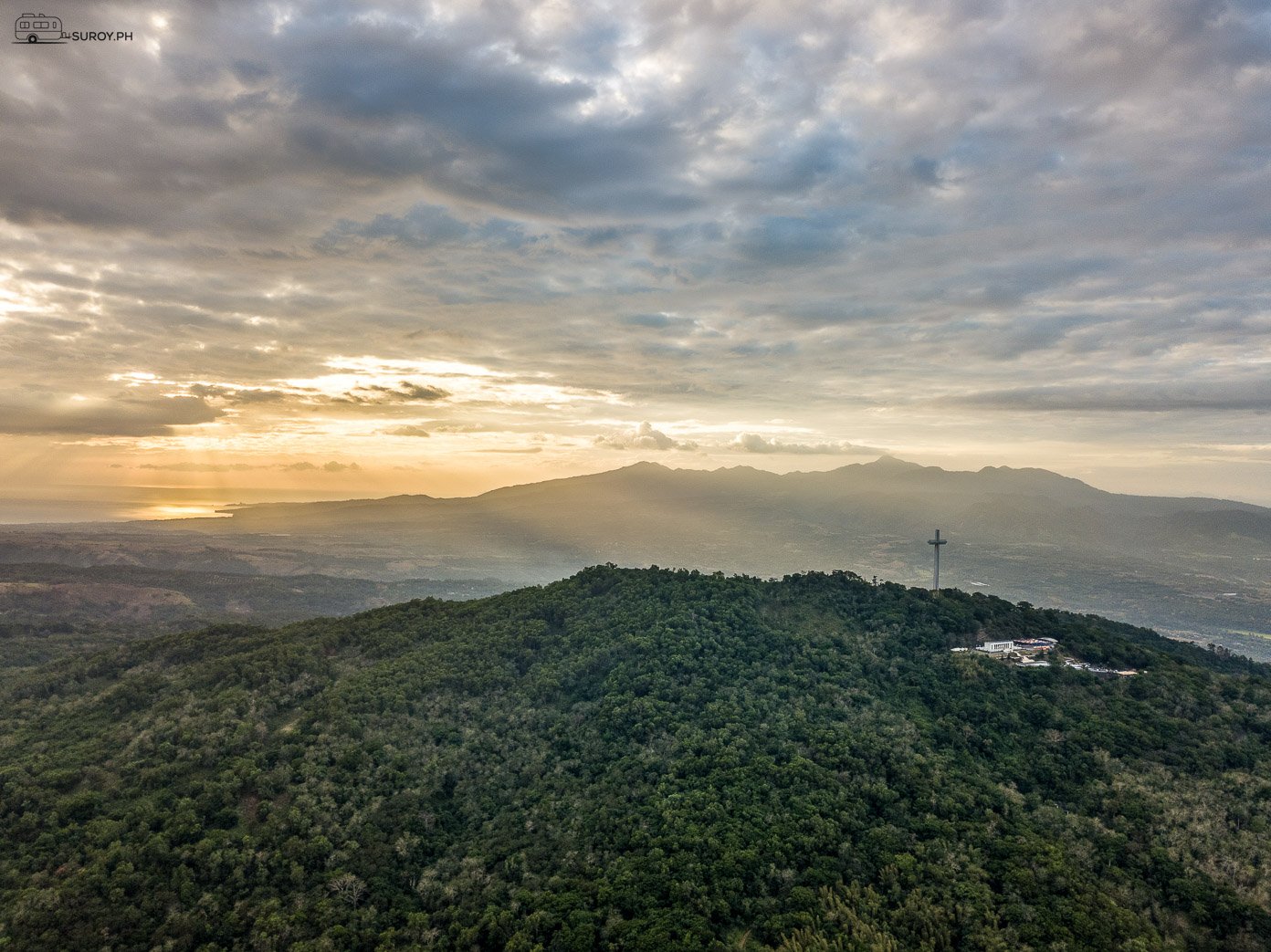 Aerial View of Mt. Samat: “A breathtaking view of the Cross of Mt. Samat, standing tall as a symbol of courage and sacrifice.”