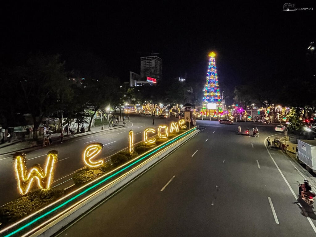 Christmas Tree in Fuente Circle last 2021. The year the super typhoon Odette struck.