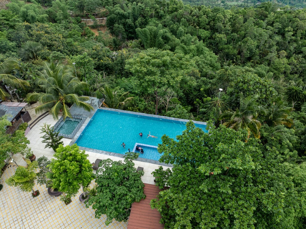 Enjoy stunning mountain views from the infinity pool at Mabini Skyview Resort in Cebu.