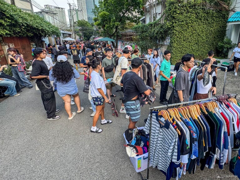 The vibrant atmosphere of the Molave Street Marketplace in Cebu City is alive with locals and tourists exploring the diverse stalls and unique finds.