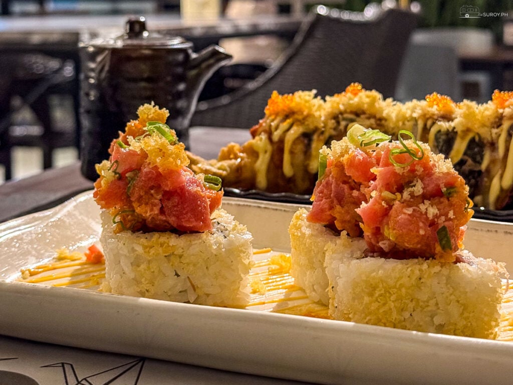 A delicious serving of spicy tuna sushi, highlighting Ori Izayaki’s dedication to fresh and flavorful ingredients.