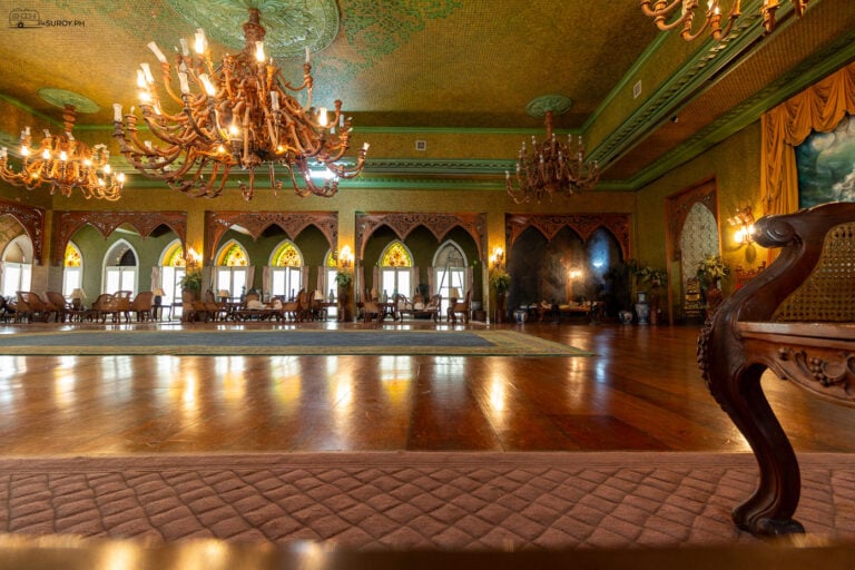Where history meets grandeur – the opulent chandeliers and vast halls of the Santo Niño Shrine and Heritage Museum in Leyte.