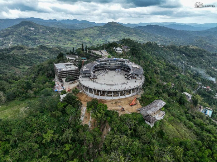 An aerial shot capturing the full expanse of the new Tops Lookout in Busay, a must-visit for panoramic views of Cebu.