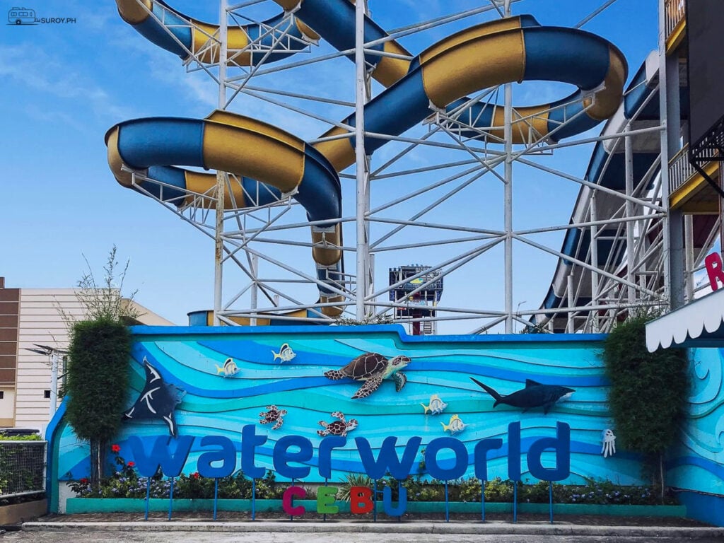 Welcome to WaterWorld Cebu - The entrance to WaterWorld Cebu invites visitors to dive into a world of aquatic adventure and fun.