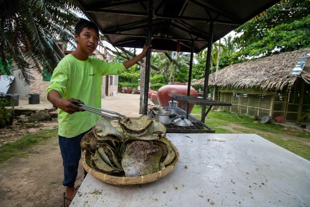 Local flavors in Bantayan Island: Freshly cooked seafood ready to be savored.