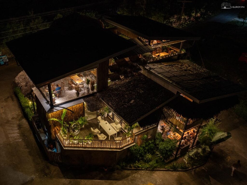 A aerial view of Misti in Bohol, revealing its unique design and cozy dining spaces, perfect for a memorable culinary experience in Panglao.