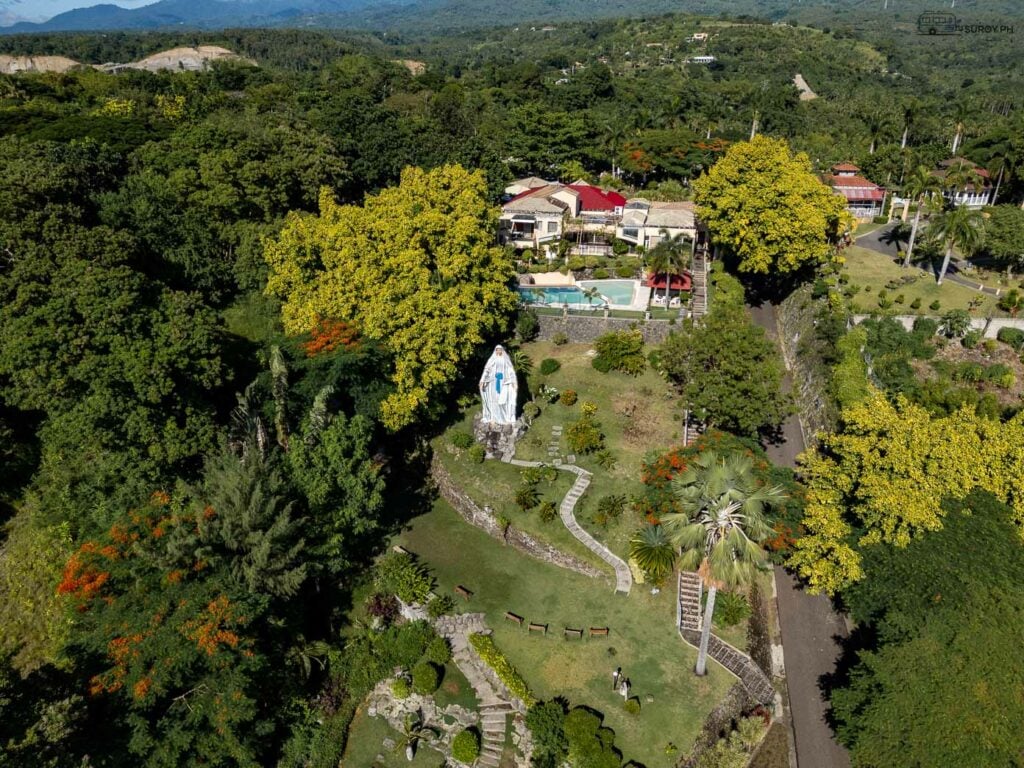 A short hike is needed to get to the statue of Mama Mary.