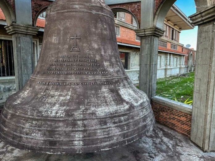 Dakong Lingganay, the largest church bell in Asia, stands proudly in Panay Church in Capiz.