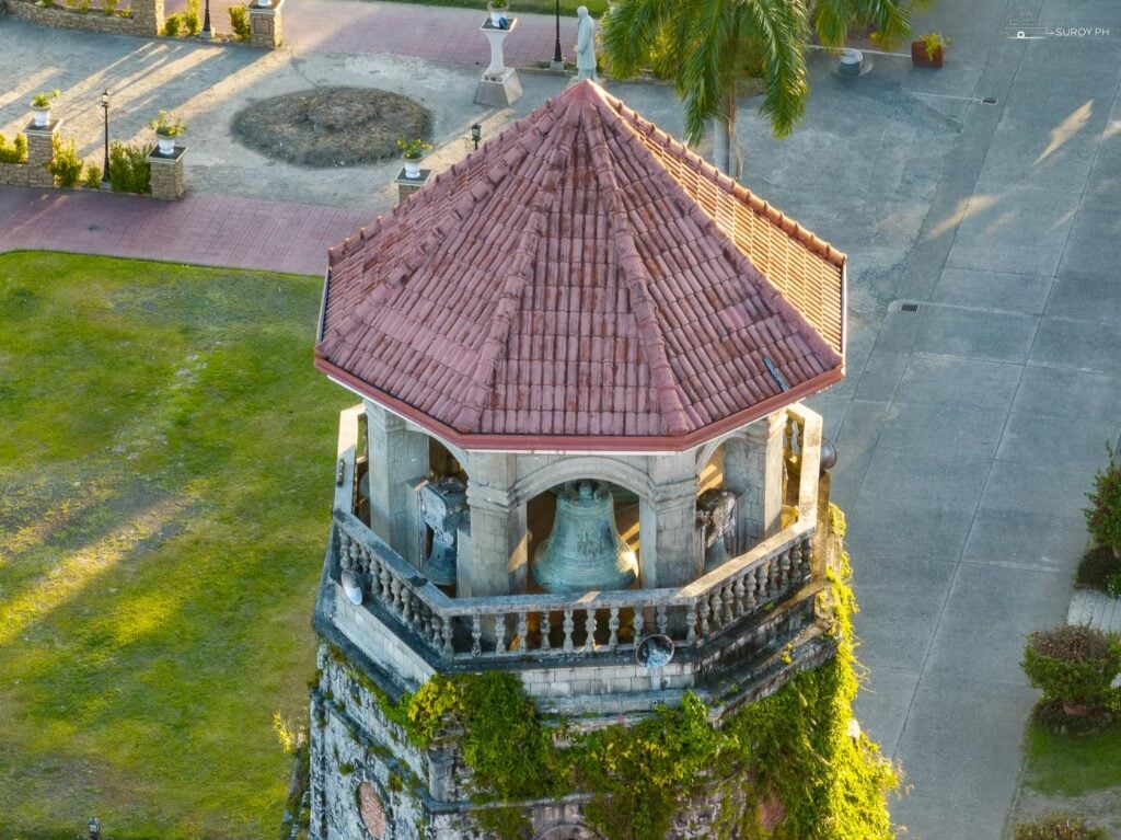 The belfry of Panay Church, home to the legendary Dakong Lingganay bell.