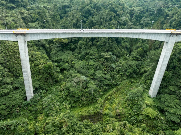 The majestic Agas-Agas Bridge: an architectural feat that soars above the dense forests of Southern Leyte.
