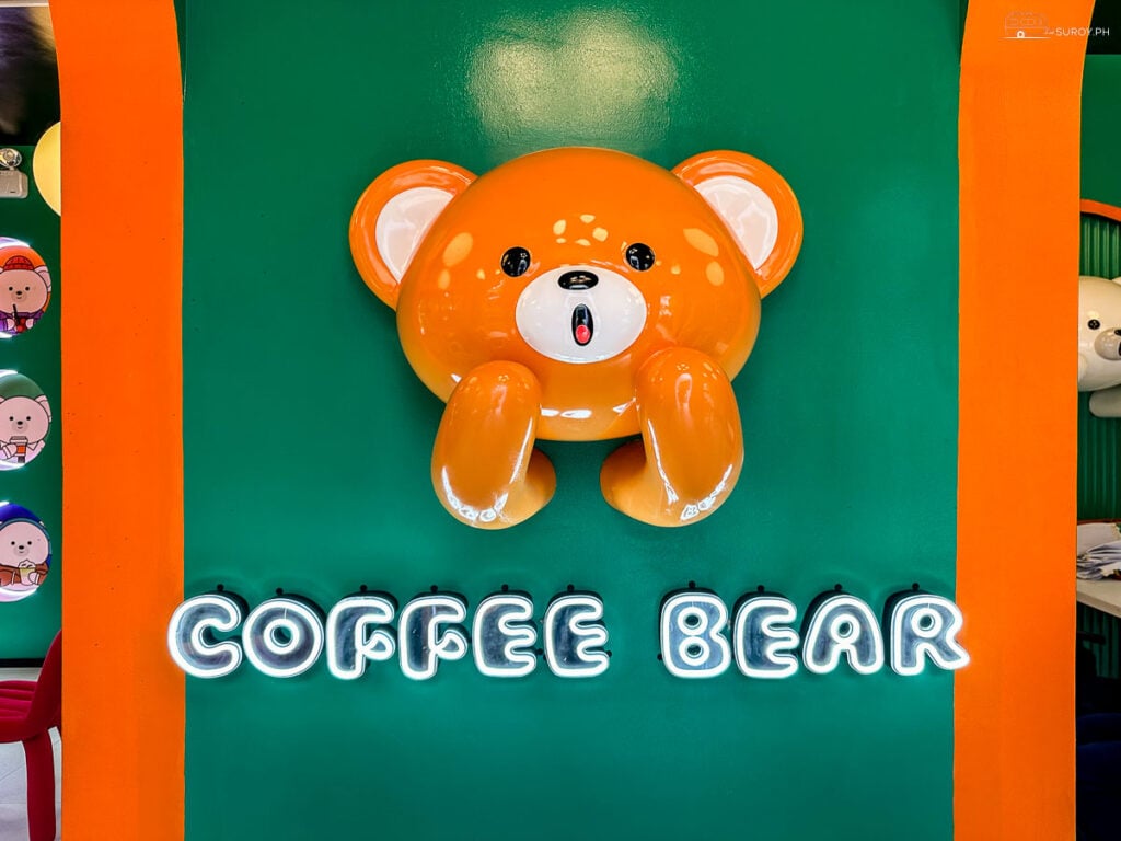 The iconic bear decor inside Coffee Bear in IT Park, Cebu City, adds to the café’s unique and inviting atmosphere.