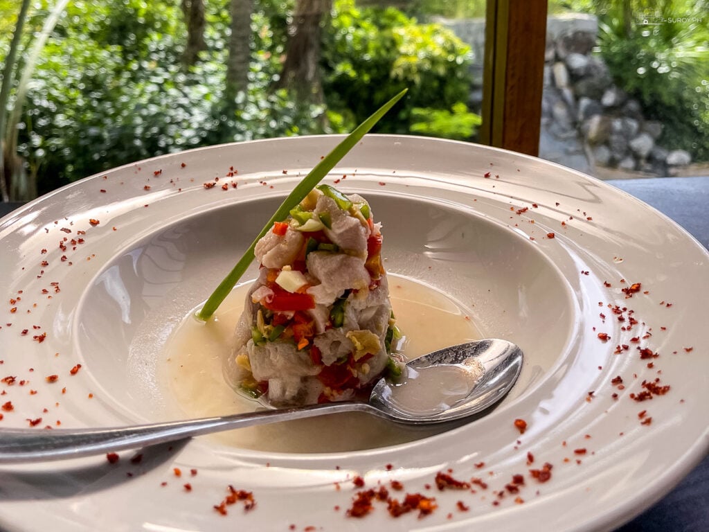 A culinary delight: Fresh and flavorful kinilaw served at the restaurant.