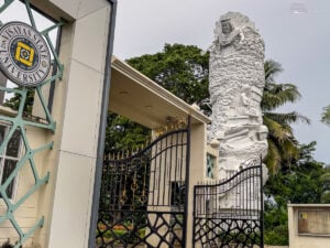Iconic VSU Gate Sculpture: Close-up of one of the intricate sculptures at the VSU gate, depicting scenes of labor, agriculture, and education—symbols of the university’s mission and core values.