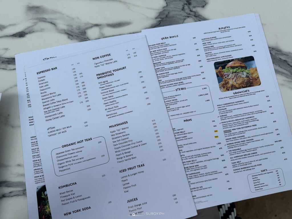 A sneak peek at Dean & Deluca Cebu City’s mouthwatering menu offerings.