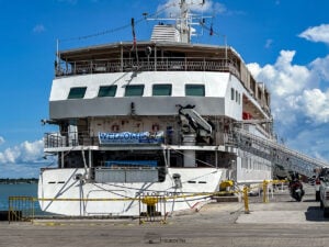 The majestic MV Doulos Hope docked at Pier 1, Cebu, ready to welcome visitors aboard its floating library. Explore thousands of books and unique cultural experiences while enjoying the scenic views of Cebu’s harbor.