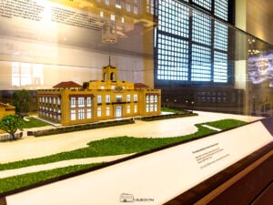 A detailed model of the historic Malacañang sa Sugbo building, now home to the National Museum of the Philippines - Cebu.