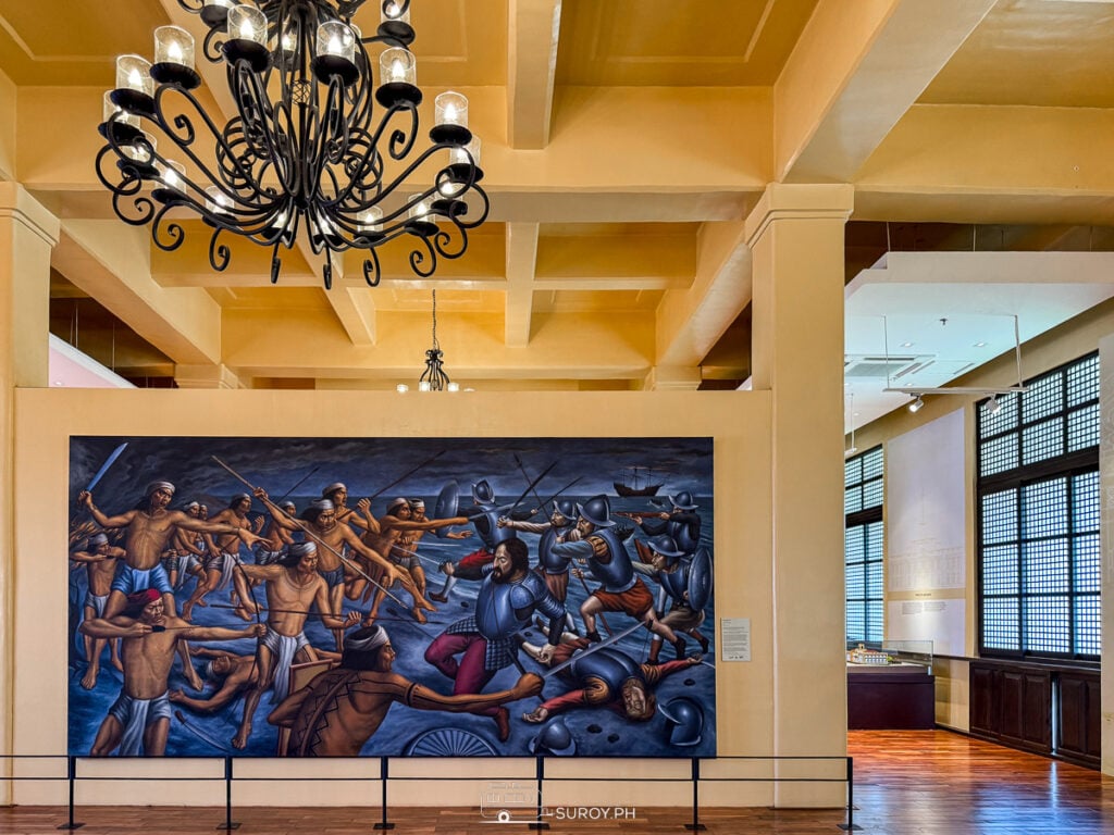 The painting of the Battle of Mactan featured in the newly opened National Museum of the Philippines - Cebu.