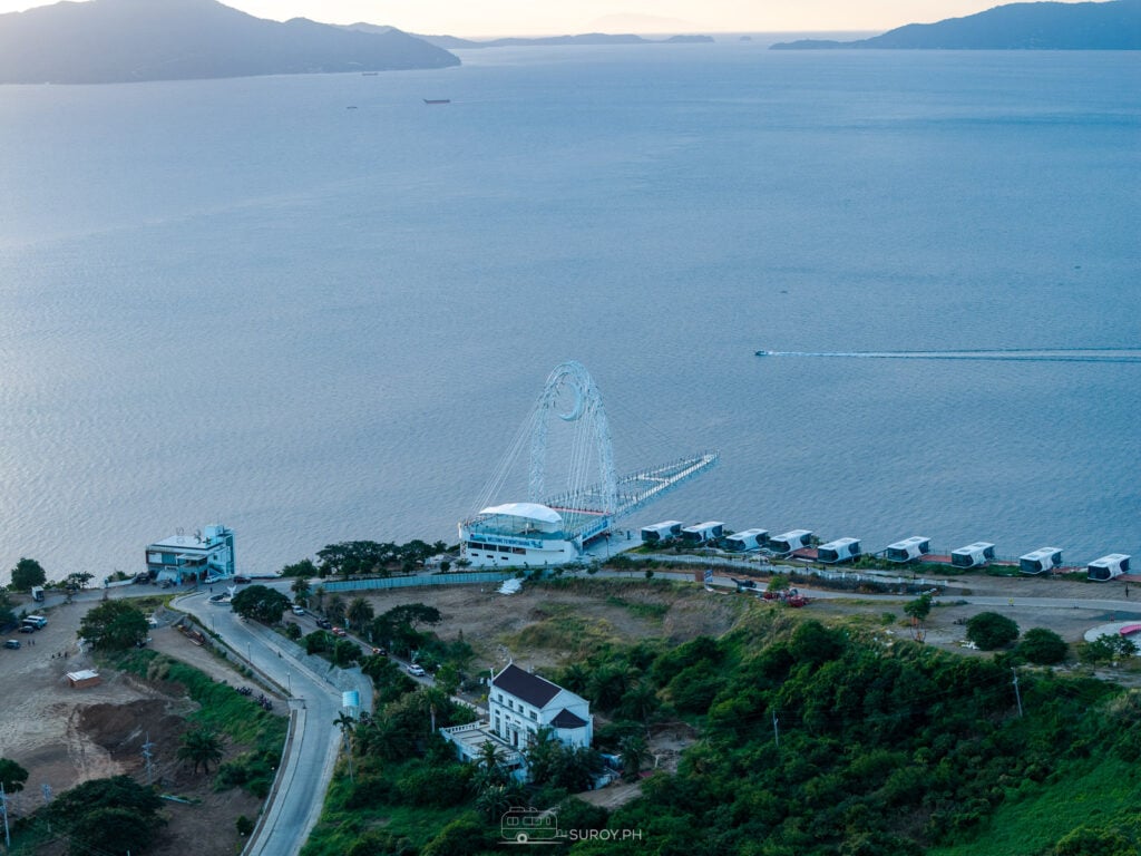 An aerial view of the Miracle Glass Walk, offering a unique perspective where the sky, sea, and land blend in perfect harmony.