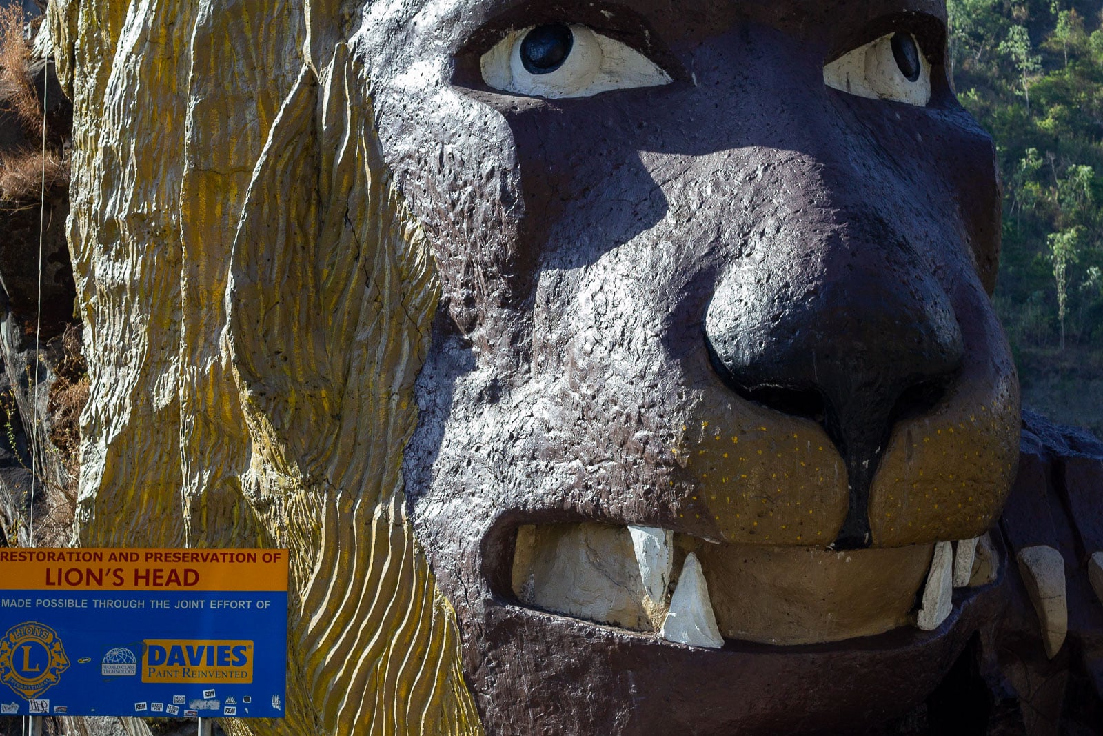 Lion's Head landmark beside Kennon Road on the approach to Baguio