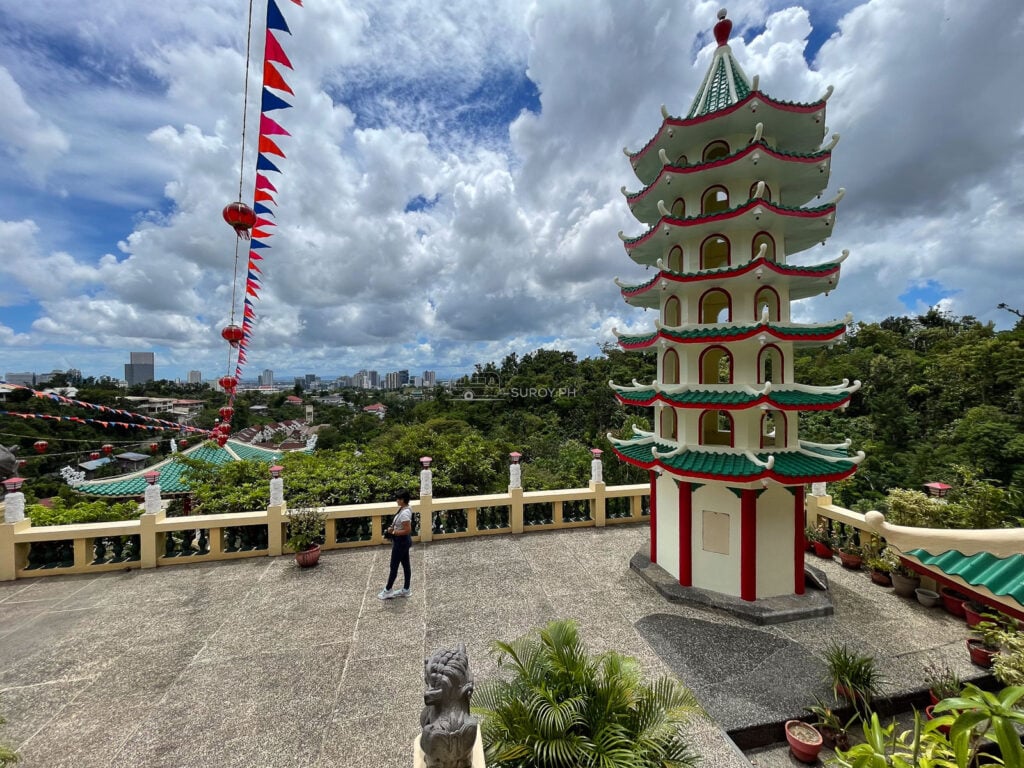 Pagoda and city view at Cebu Taoist Temple