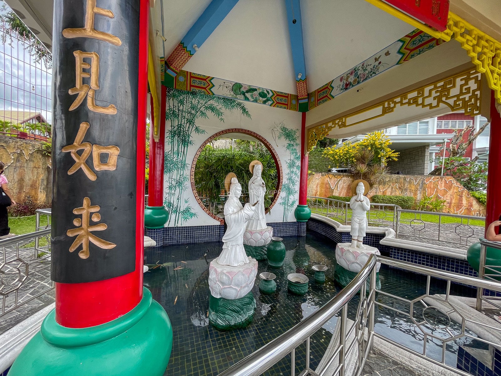 Garden water feature at Cebu Taoist Temple
