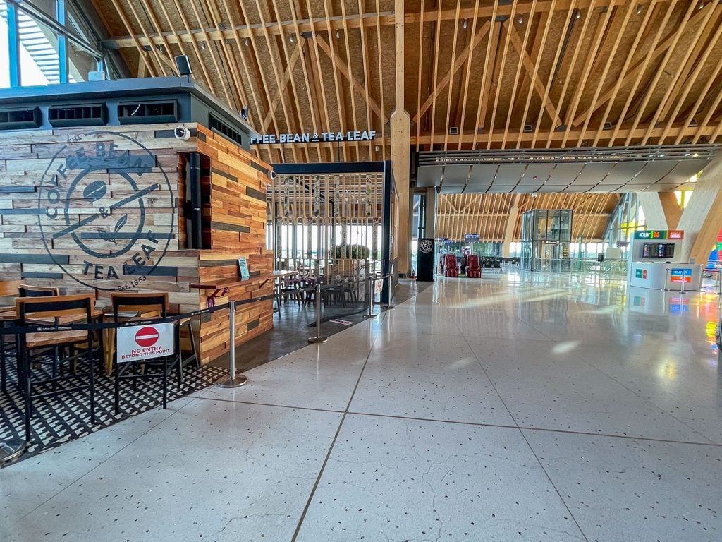 Retail and passenger walkway inside Terminal 2 at Mactan-Cebu International Airport