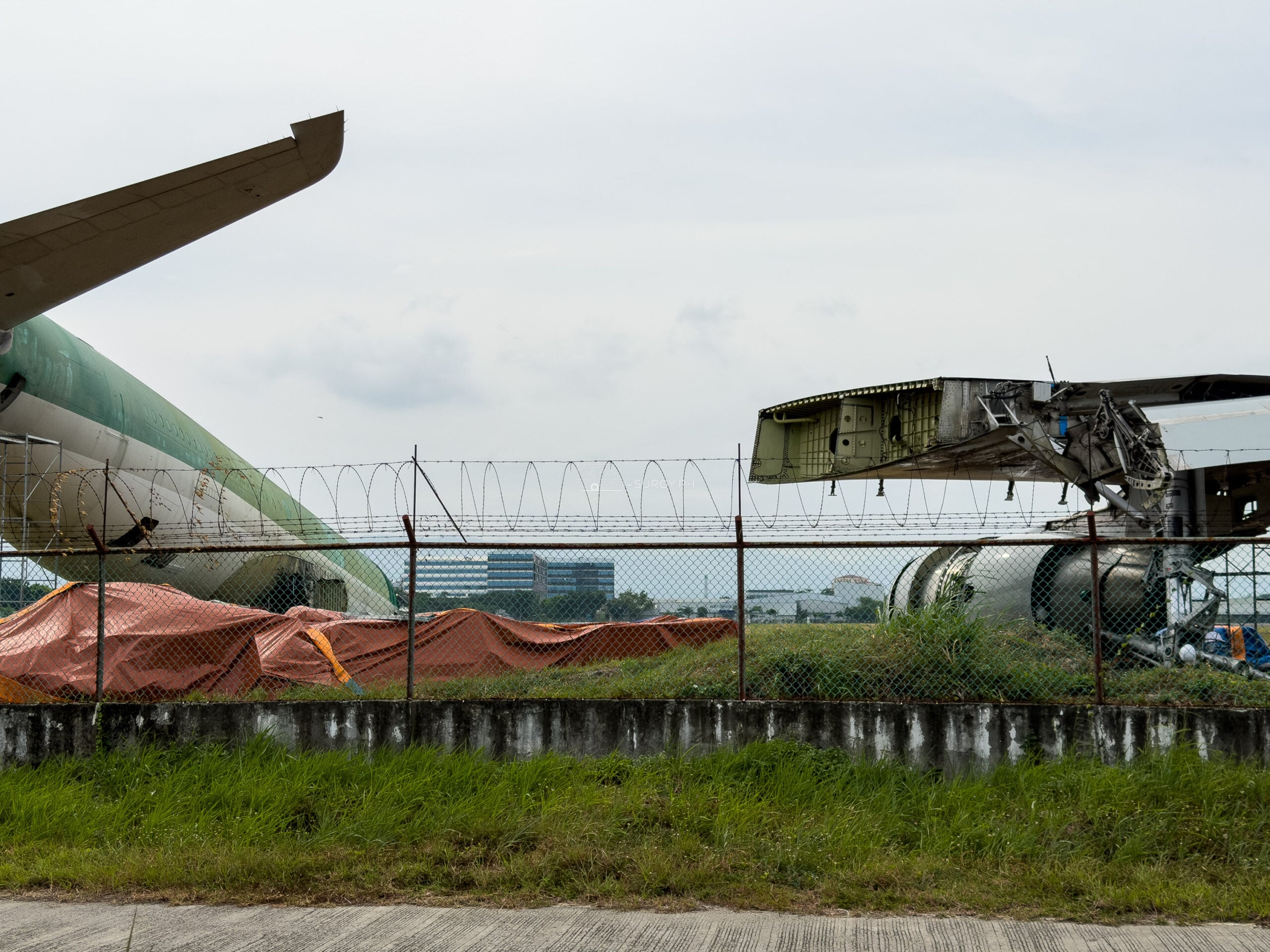 The Korean Air A330 at Mactan Is Being Taken Apart