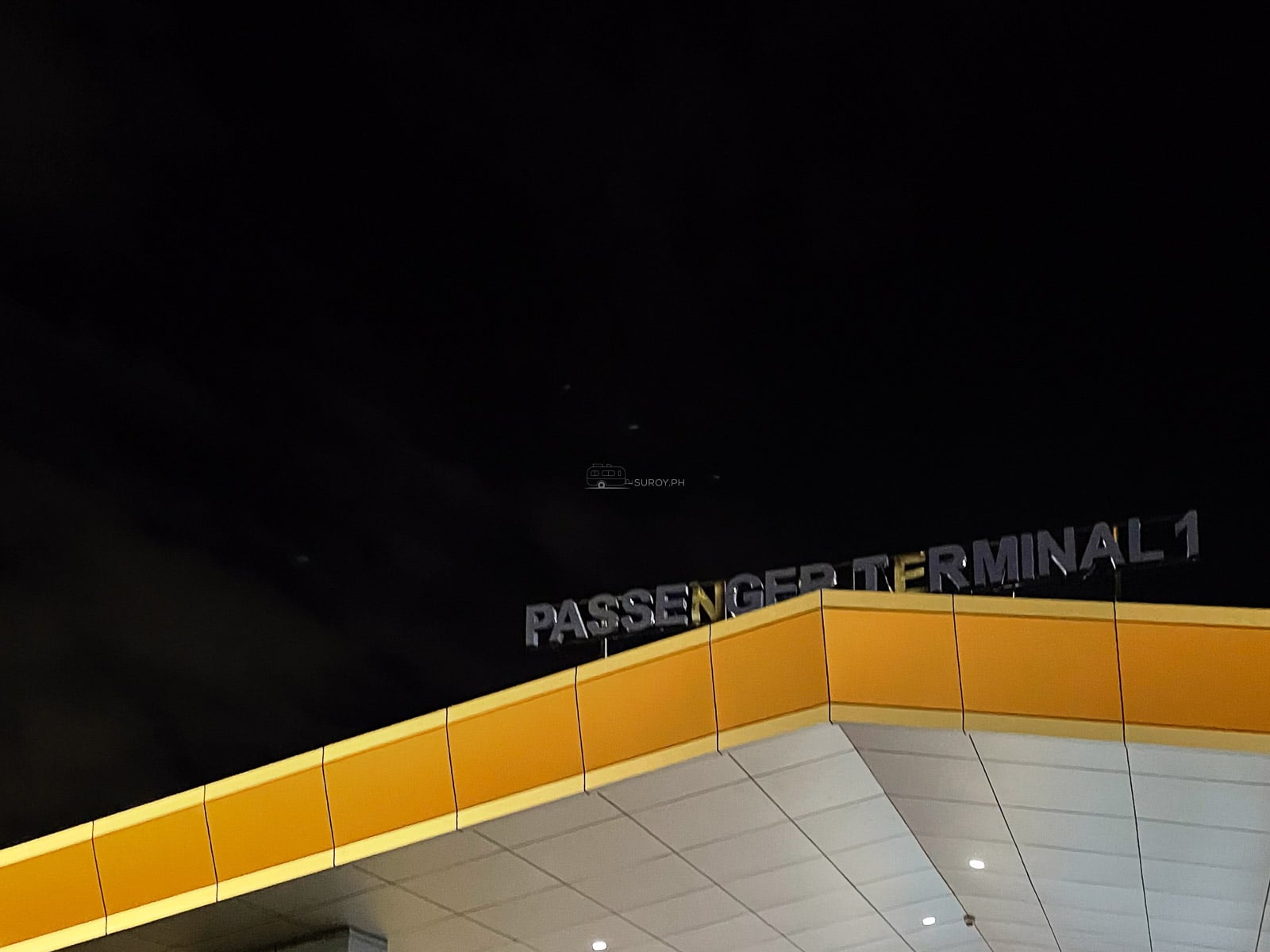 Cebu Port Passenger Terminal 1 illuminated at night