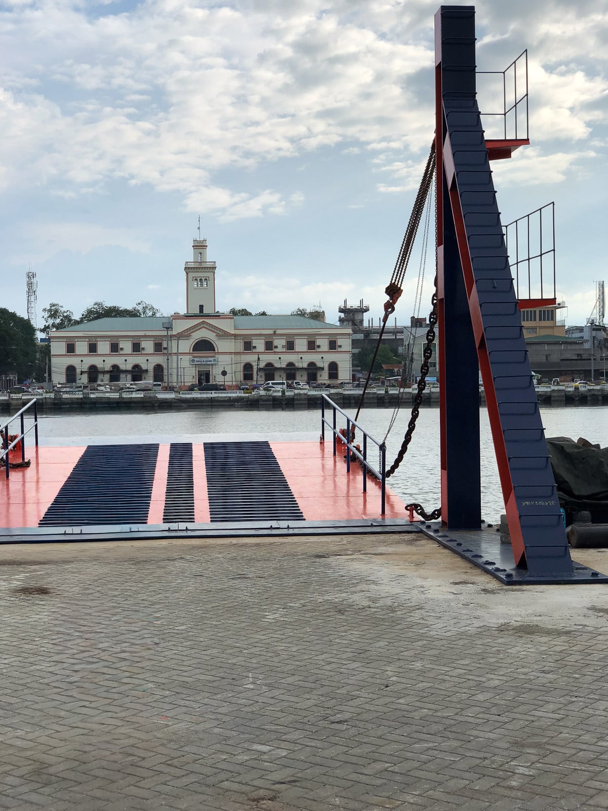 Ferry vehicle ramp facing the Iloilo Customs House along Muelle Loney